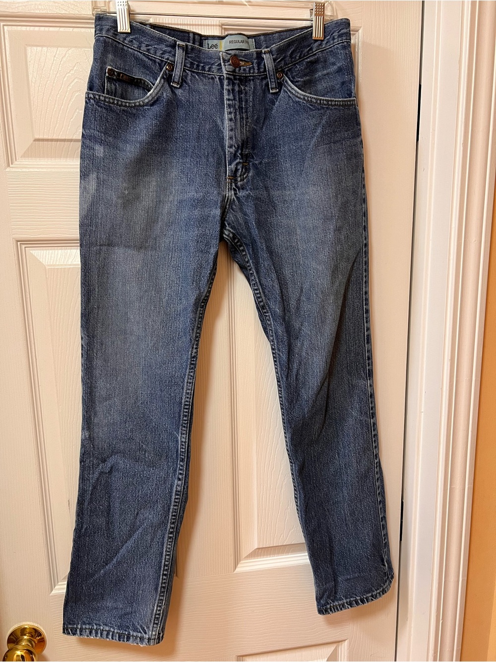 Lee Men's Regular Fit Straight-Leg 30x31 Denim Jeans Medium Wash in Classic Blue